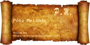 Pótz Melinda névjegykártya