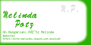 melinda potz business card
